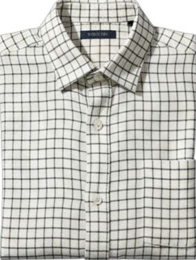 J.Crew Cream Heritage Plaid Men's Shirt -Cream & Burgundy- Classic Cut- XL EUC